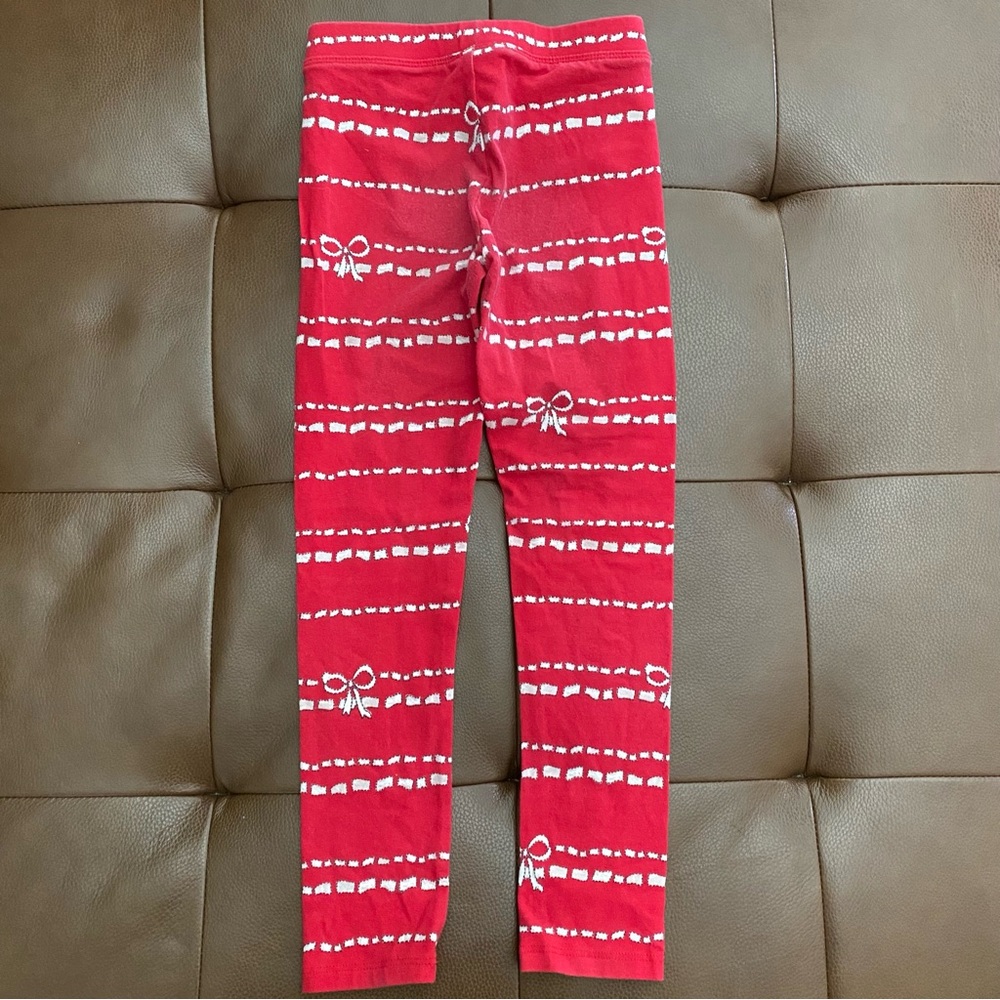 Crewcuts Kids Leggings - Star Print, Plaid, and Red w/Bows 7 - Picture 8 of 11